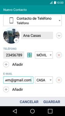 Pulsa la lista desplegable junto a la dirección de correo electrónico.