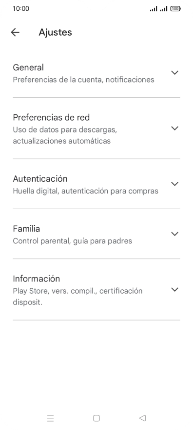 Pulsa Preferencias de red.