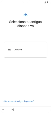 Pulsa el ajuste deseado y sigue las instrucciones de la pantalla para transferir el contenido del otro teléfono.