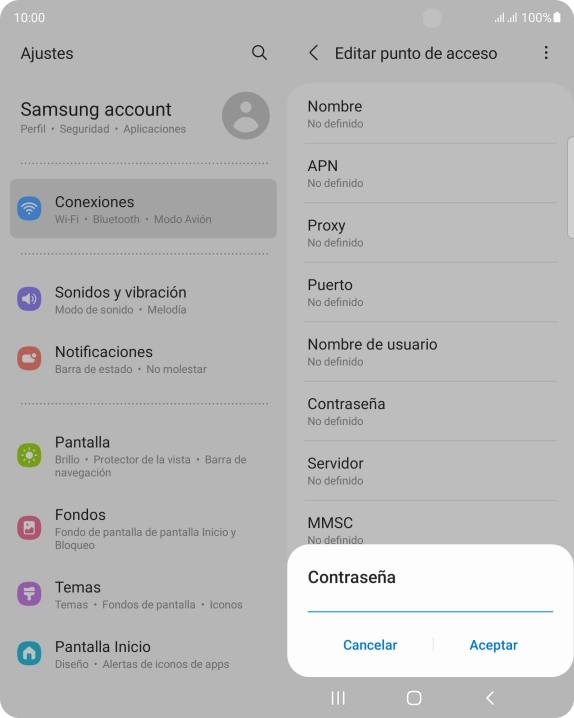Introduce wap125 y pulsa Aceptar.