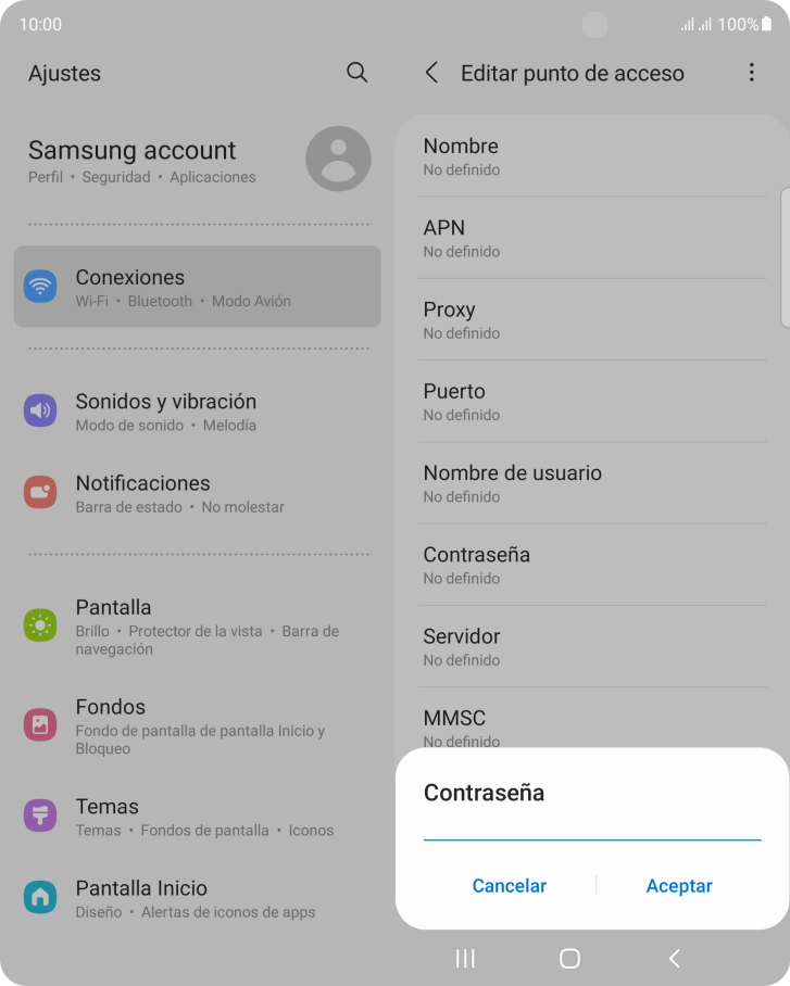Introduce wap125 y pulsa Aceptar.