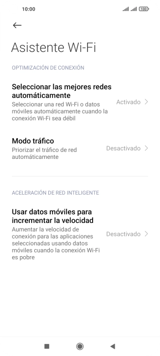 Pulsa Seleccionar las mejores redes automáticamente.