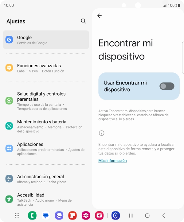 Pulsa el indicador junto a 