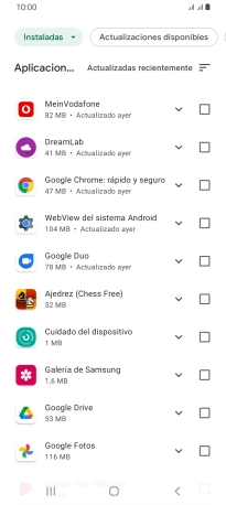 Pulsa la app deseada.