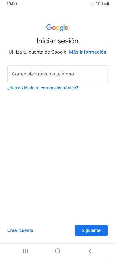 Si no tienes una cuenta de Google, pulsa Crear cuenta y sigue las indicaciones de la pantalla para ver cómo crear una cuenta nueva.