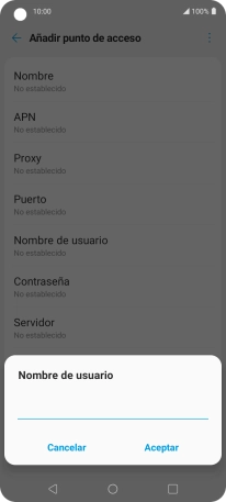 Introduce wap@wap y pulsa Aceptar.