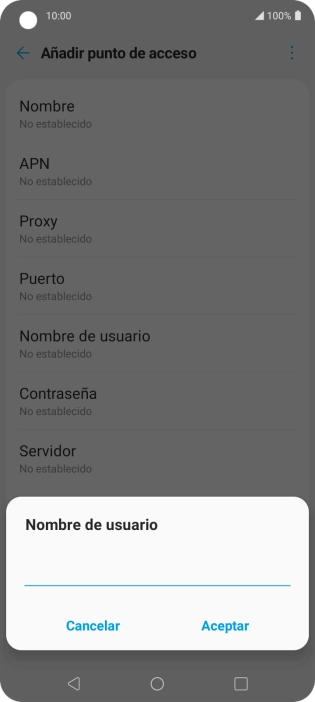Introduce wap@wap y pulsa Aceptar.