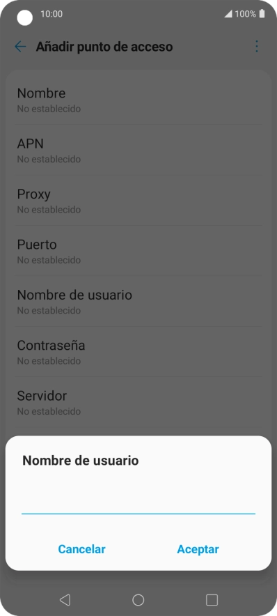 Introduce wap@wap y pulsa Aceptar.