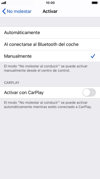 Pulsa el ajuste deseado.
