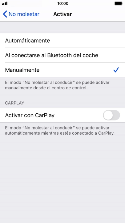 Pulsa el ajuste deseado.