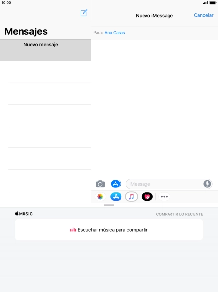 También puedes enviar fotografías, vídeos, mensajes de sonido y diferentes efectos en el iMessage. Sigue las indicaciones de la pantalla para enviar tu iMessage con el contenido deseado.