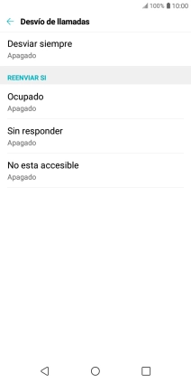 Pulsa el tipo de desvío deseado.
