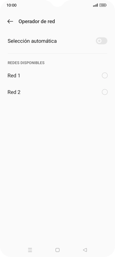 Pulsa la red deseada.