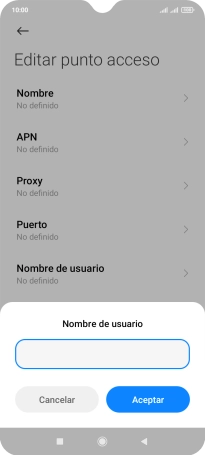 Introduce wap@wap y pulsa Aceptar.