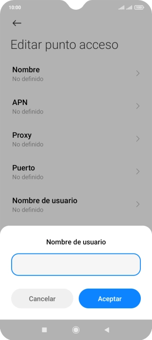 Introduce wap@wap y pulsa Aceptar.