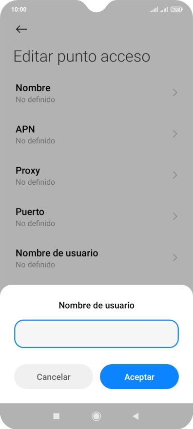 Introduce wap@wap y pulsa Aceptar.