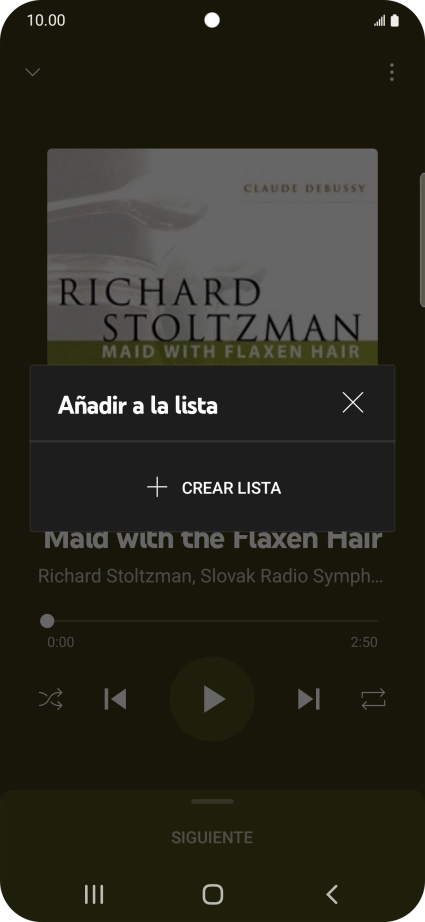 Pulsa CREAR LISTA.