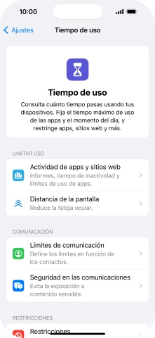 Pulsa Seguridad en las comunicaciones.