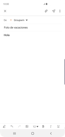 Pulsa el icono de anexos.