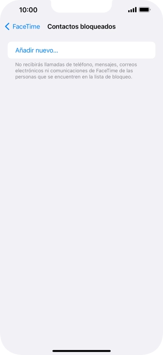 Pulsa Añadir nuevo... y sigue las indicaciones de la pantalla para bloquear un contacto.