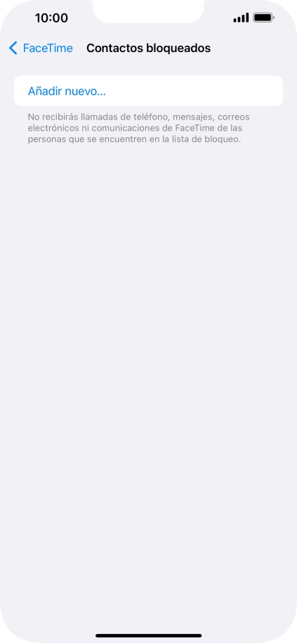 Pulsa Añadir nuevo... y sigue las indicaciones de la pantalla para bloquear un contacto.