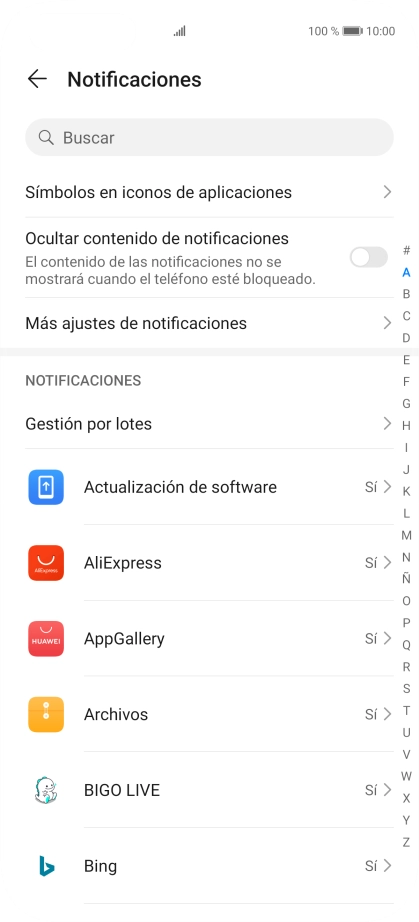 Pulsa la app deseada.