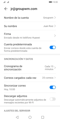 Pulsa Nombre de la cuenta.