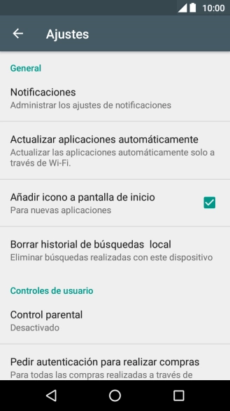 Pulsa Actualizar aplicaciones automáticamente.