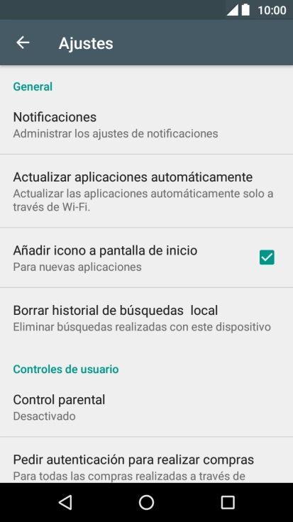 Pulsa Actualizar aplicaciones automáticamente.