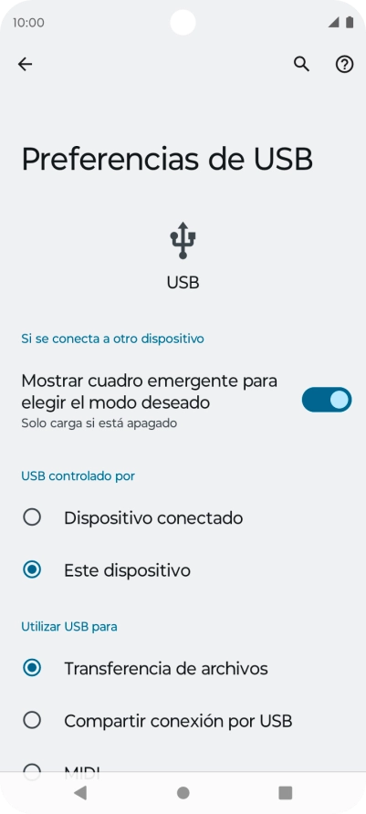 Pulsa Transferencia de archivos.