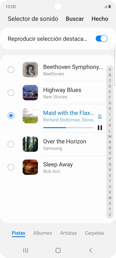Al encontrar un timbre de llamada de tu gusto, pulsa Hecho.