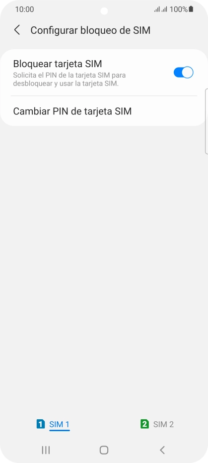 Pulsa la tarjeta SIM deseada.
