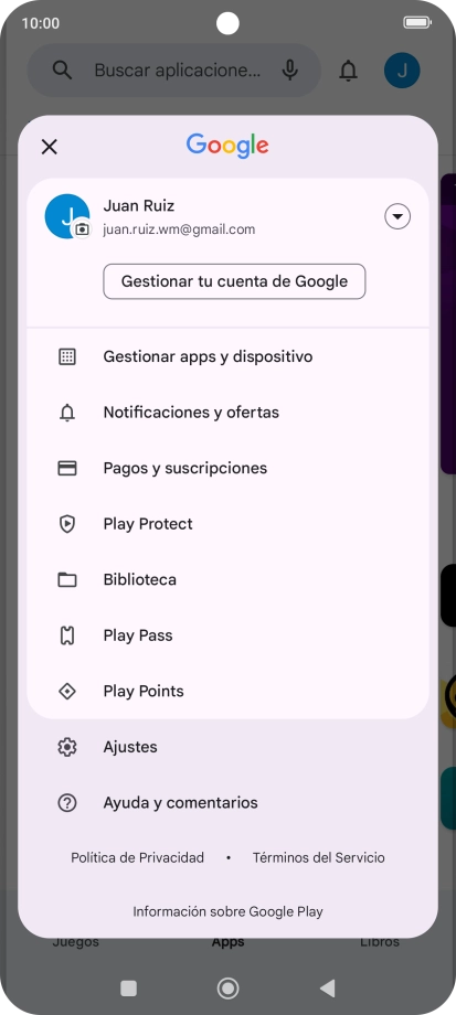 Pulsa Gestionar apps y dispositivo.