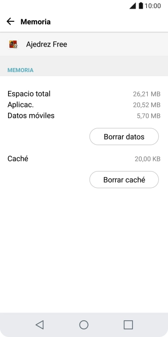 Pulsa Borrar caché.
