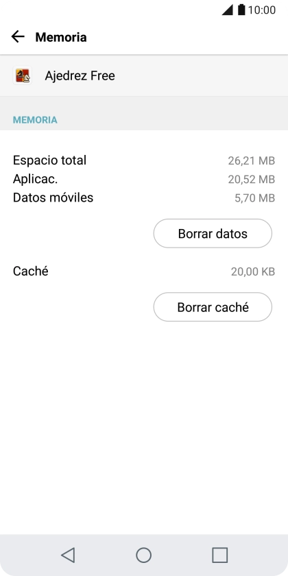 Pulsa Borrar caché.