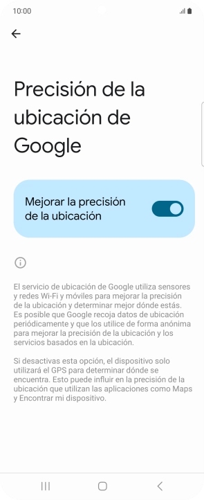 Pulsa el indicador junto a 