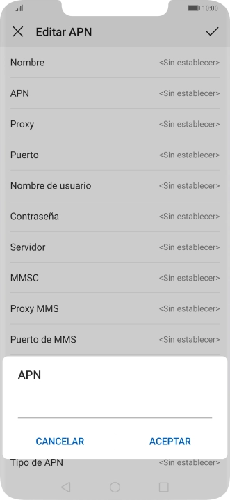 Introduce airtelwap.es y pulsa ACEPTAR.
