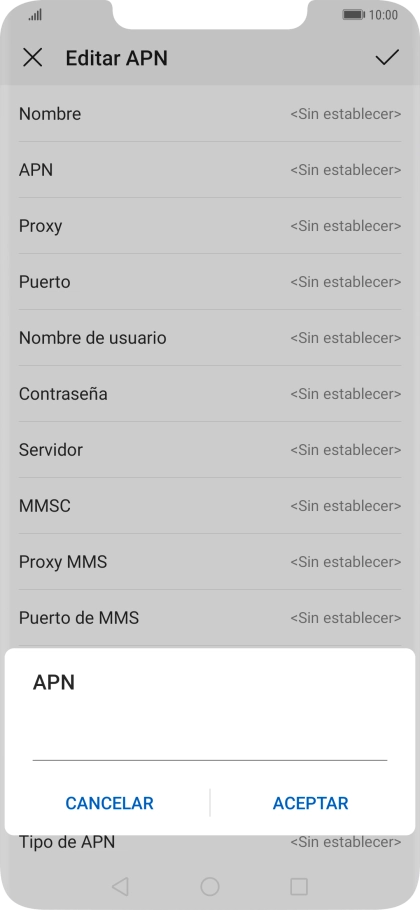 Introduce airtelwap.es y pulsa ACEPTAR.