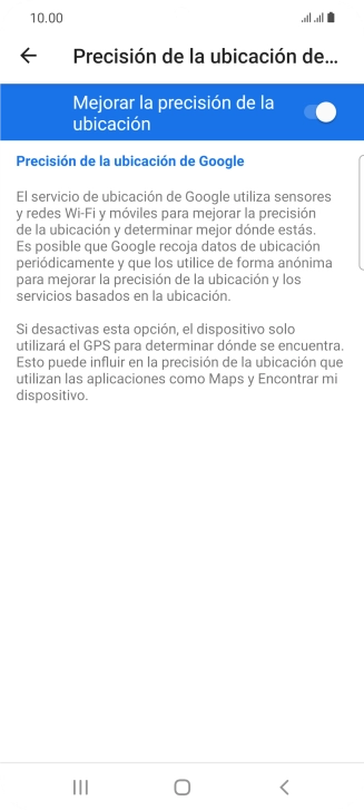 Pulsa el indicador junto a 