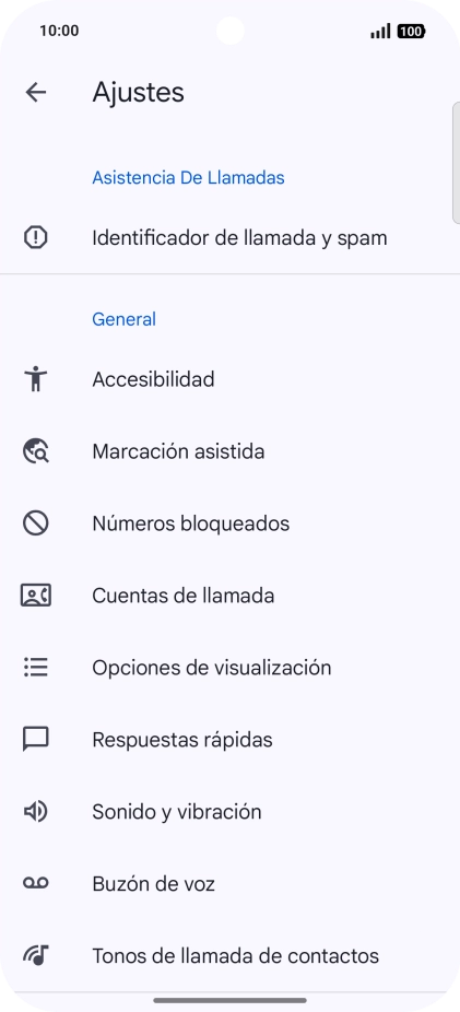 Pulsa Cuentas de llamada.