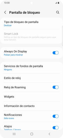 Pulsa Tipo de bloqueo de pantalla.