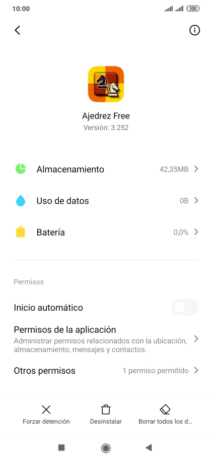 Pulsa la tecla de inicio para terminar y regresar a la pantalla de inicio.