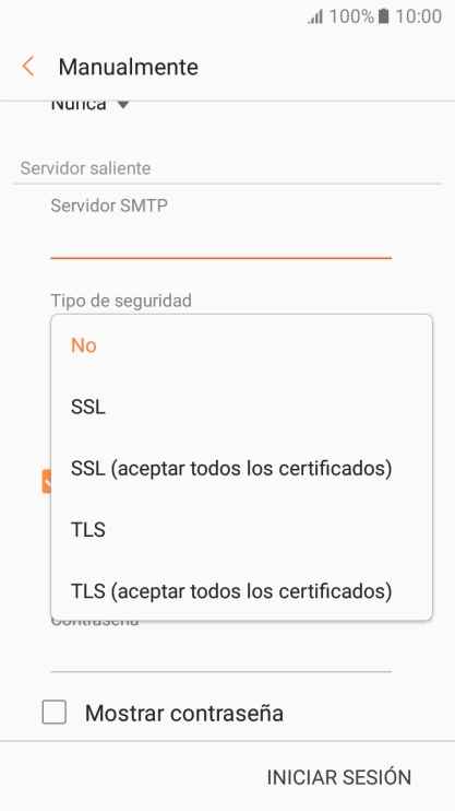 Pulsa No para desactivar la función.