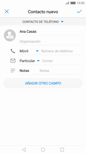Pulsa Número de teléfono e introduce el número de teléfono deseado.