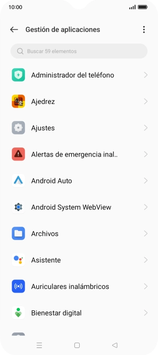 Pulsa la app deseada.