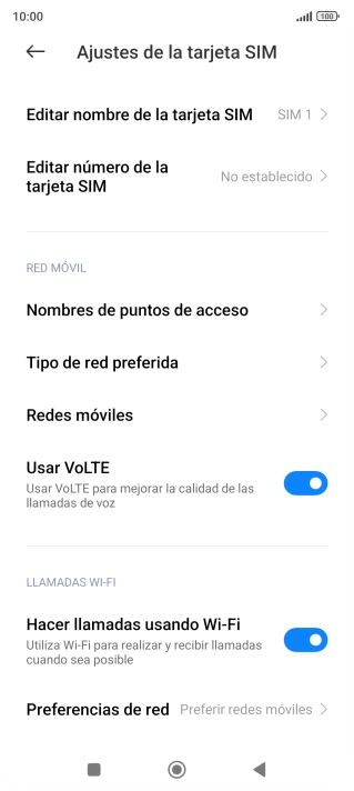 Pulsa Redes móviles.