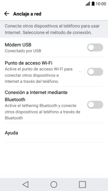 Pulsa Punto de acceso Wi-Fi.