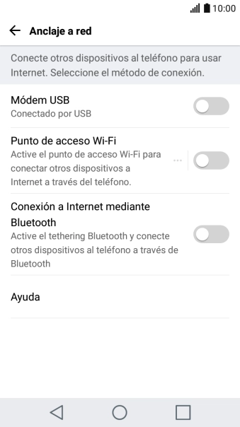 Pulsa Punto de acceso Wi-Fi.