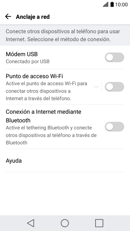 Pulsa Punto de acceso Wi-Fi.