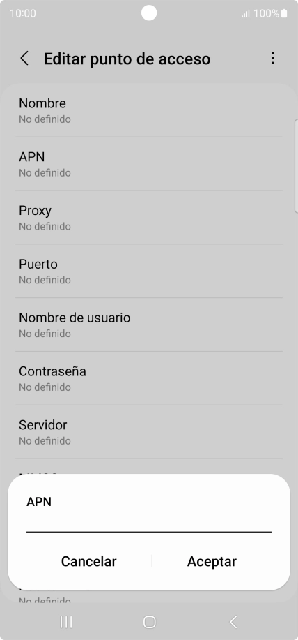 Introduce airtelwap.es y pulsa Aceptar.